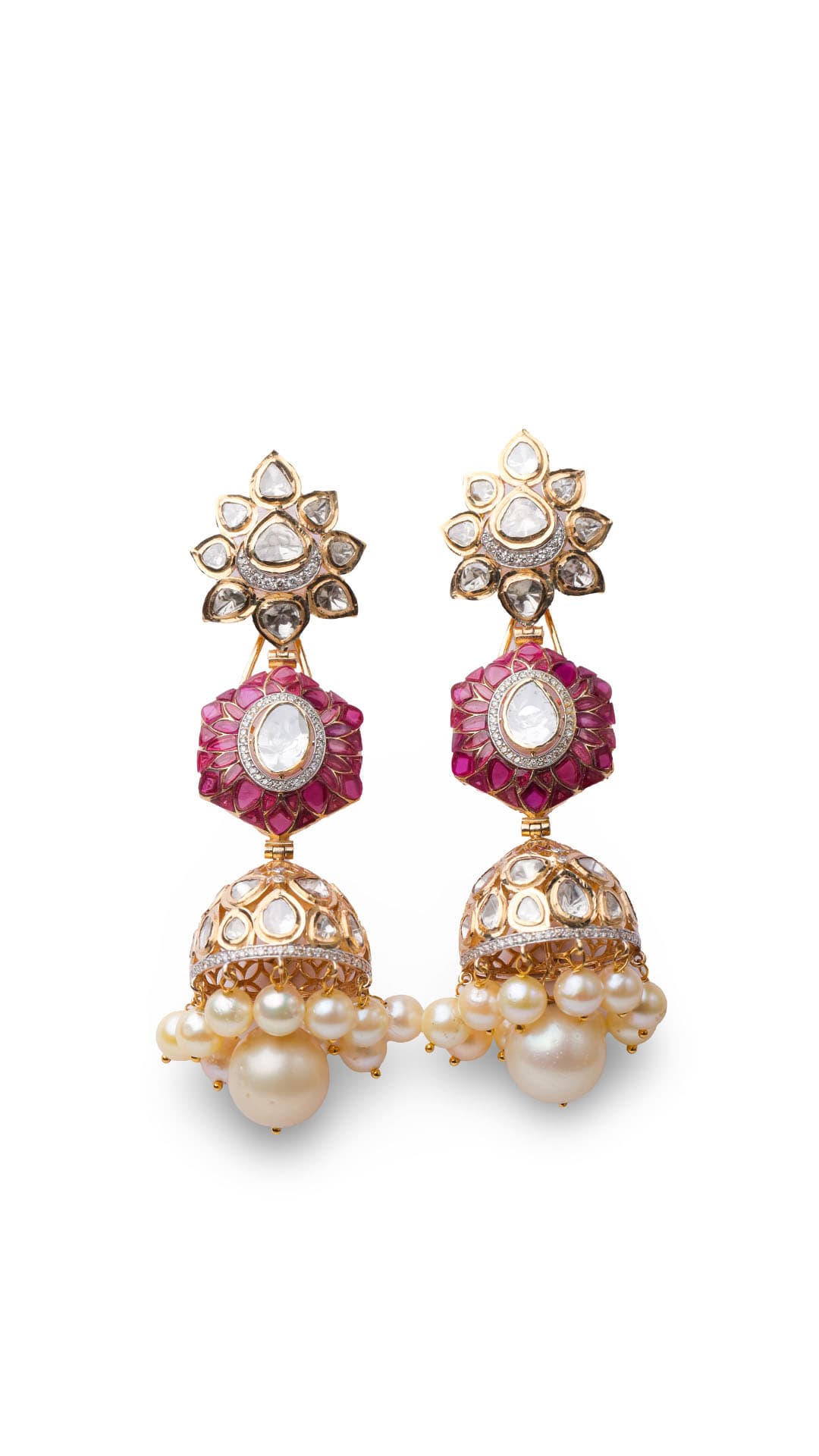 Antique Polki Jhumka Earrings