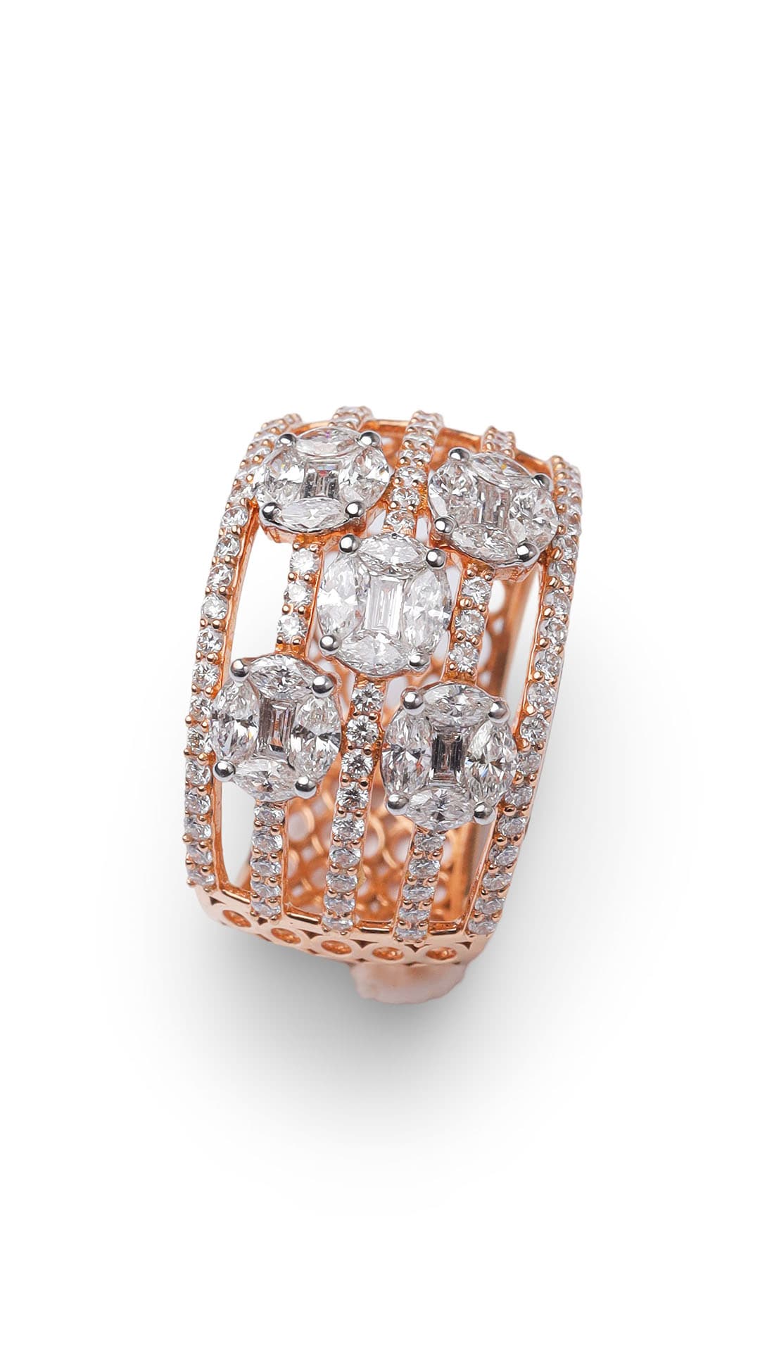 Multi-Row Diamond Ring